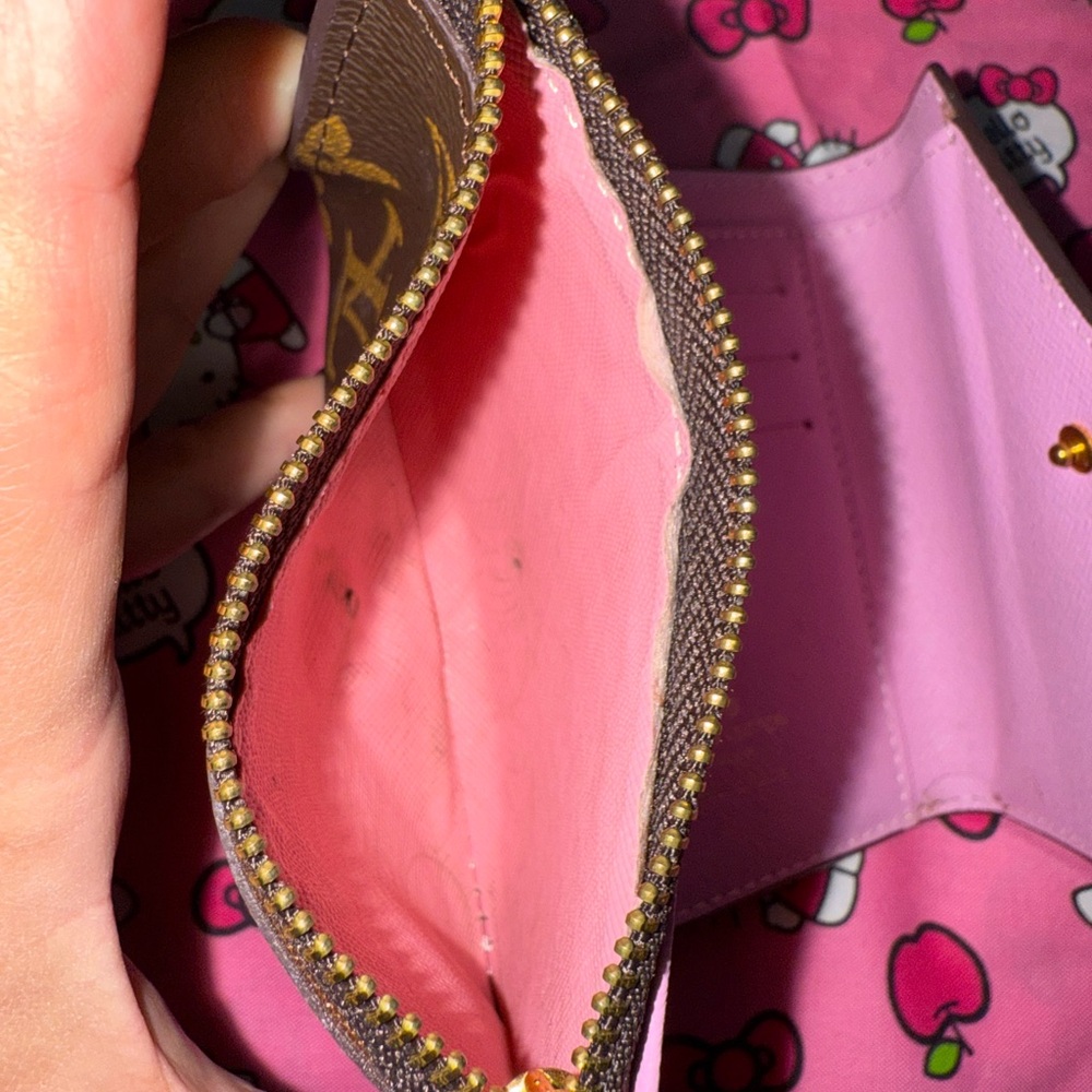 Louis Vuitton Brown and Pink Monogram Envelope Wallet - Picture 8 of 8